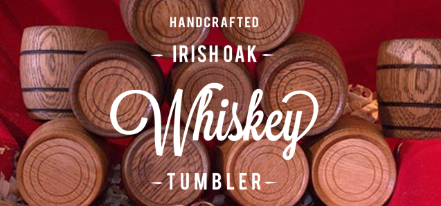 oak wood whiskey tumbler